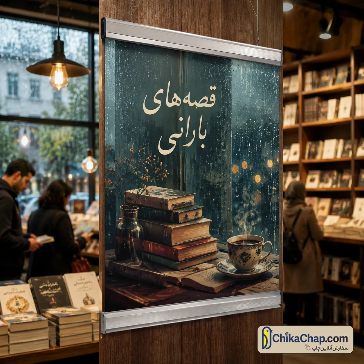 چاپ پوستر اسنپ با قاب آویز آلومینیومی برای تبلیغات فروشگاهی و محیط اداری
